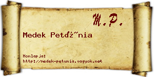 Medek Petúnia névjegykártya
